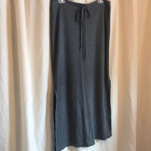 Gray floor length skirt